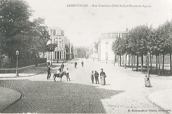 Rue Gambetta et square Victor Hugo