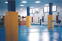 Salle de boxe française aménagée dans l'ancien abattoir au complexe sportif Léo Lagrange