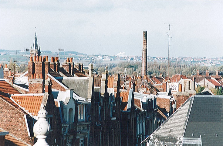 Vue aérienne des toitures de la rue de Dunkerque