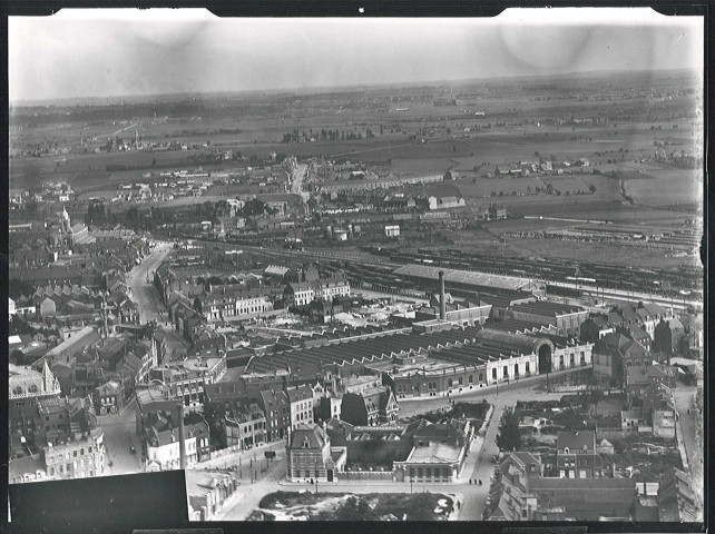 Vue aérienne du quartier de la gare et du quartier Saint-Roch