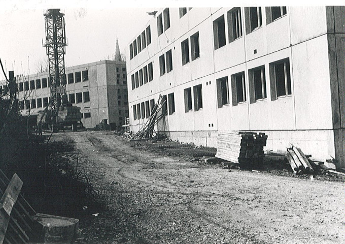 Construction du collège Desrousseaux, rue Paul Bert