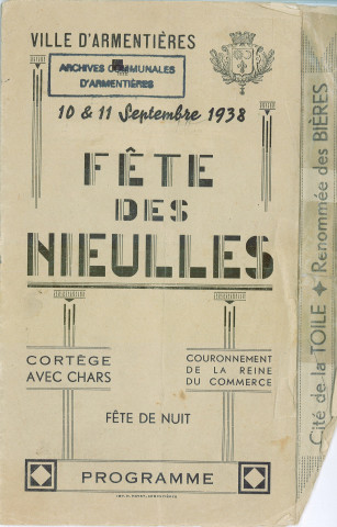 Fête des Nieulles : programme.