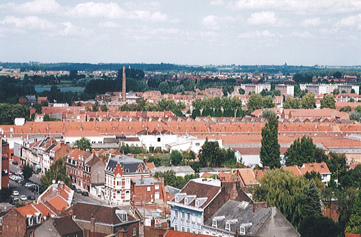 Vue aérienne de la rue des Fusillés et de la rue Guynemer