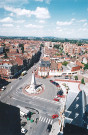 Vue aérienne du centre-ville et de la rue de Dunkerque