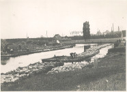 Construction d'une digue sur la Lys