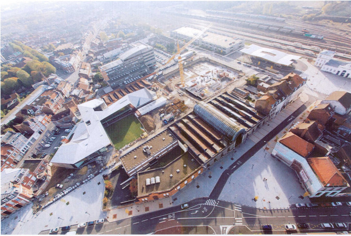 Vue aérienne du quartier de la gare