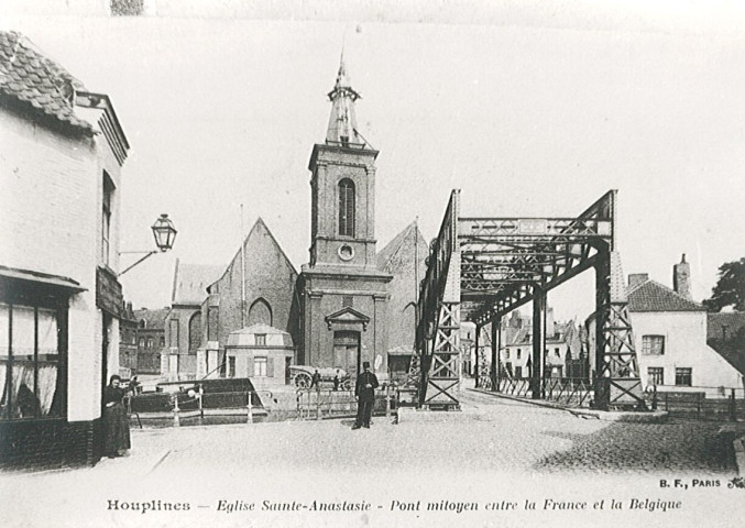 Pont et église Sainte-Anastasie d'Houplines