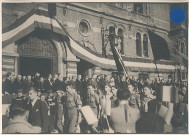 Passage d'un groupe de militaires lors de la visite officielle de Vincent Auriol