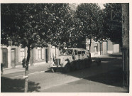 Passage d'un camion allemand rue du faubourg de Dunkerque