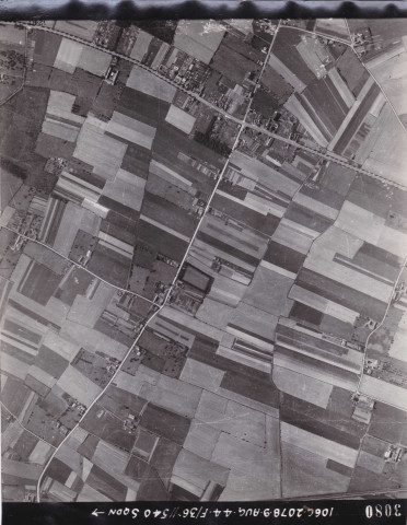 Vue aérienne après les bombardements de juin 1944