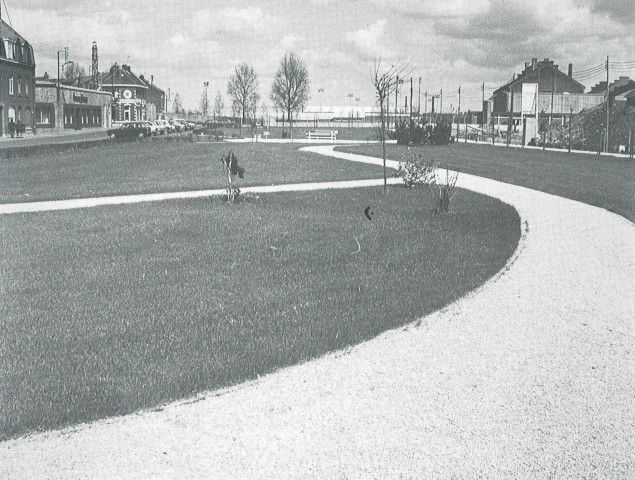 Espaces verts sur l'ancien parcours de la Lys quai de Beauvais