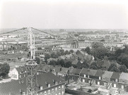 Vue aérienne du chantier de construction de l'hôpital