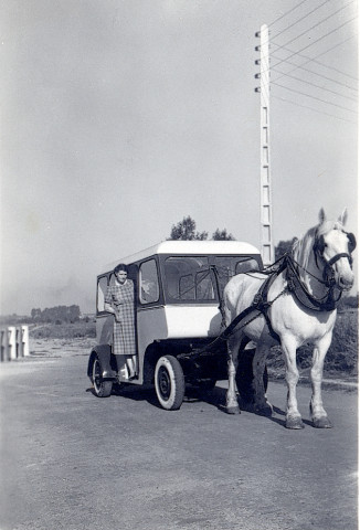 Véhicule hippomobile de la ferme Demon