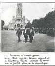 Revue du 14 juillet place de la République avec le capitaine Faille