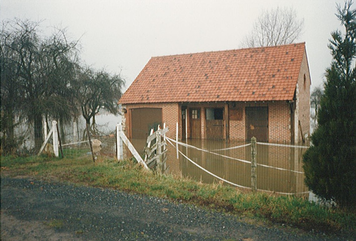 Crue de la Lys, inondation d'une maison