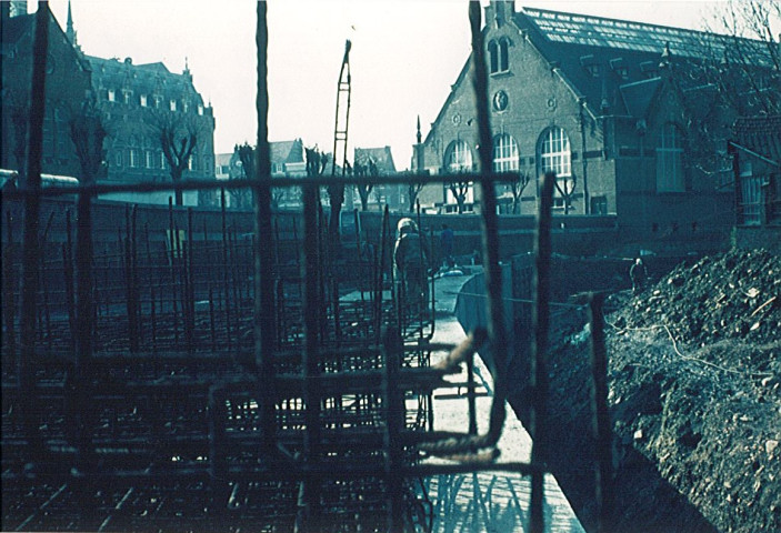 Travaux de comblement de la Lys au centre-ville