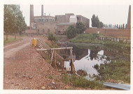 Rivière de la Lys et arrière des établissements Hacot Colombier