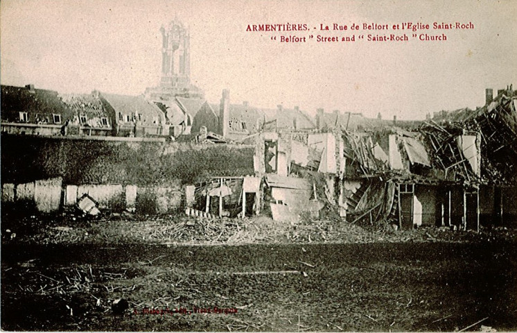 Rue de Belfort en ruines