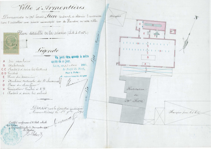 Entreprise Sion et Cie : dossier d'installation classée.