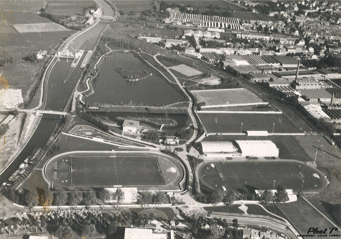 Vue aérienne du complexe sportif Léo Lagrange