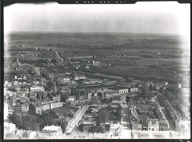 Vue aérienne du quartier de la gare et du quartier Saint-Roch