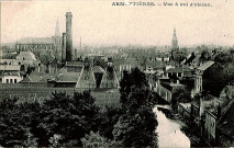 Vue aérienne du centre-ville depuis la tour des brasseries rue de Flandre