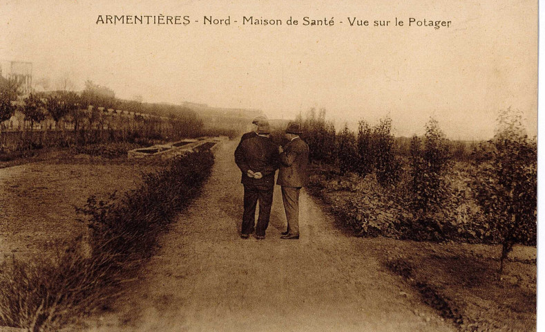 Vue sur le potager de la maison de santé