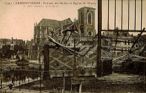 Halles et église Saint-Vaast en ruines