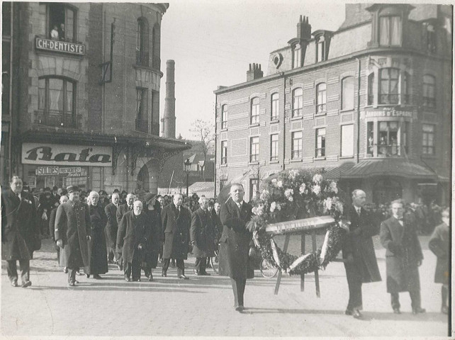 Cortège en hommage à Albert 1er roi de Belgique