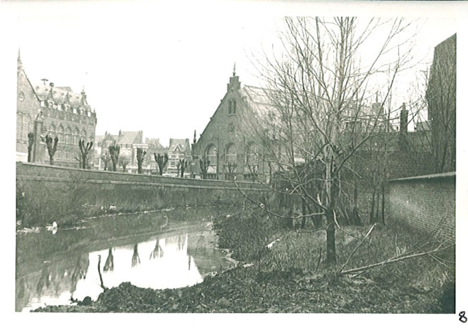 Centre-ville pendant les travaux de comblement de la Lys