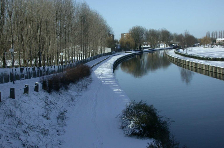 Berges de la Lys sous la neige