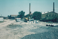 Travaux de comblement de la Lys au niveau du complexe sportif
