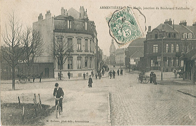 Rue Marle à la jonction du Boulevard Faidherbe