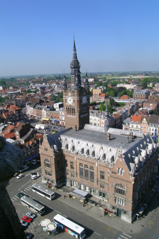 Vue aérienne de l'hôtel de ville