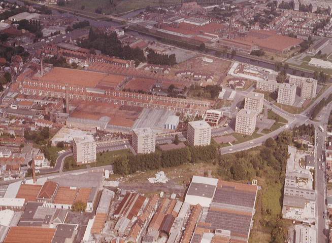 Vue aérienne de l'avenue Aristide Briand et de la rue Guynemer