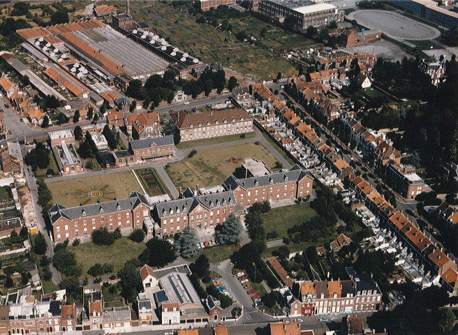 Vue aérienne de l'hôpital