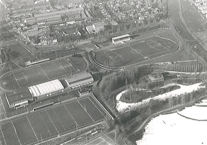 Vue aérienne du complexe sportif Léo Lagrange