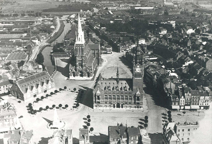 Vue aérienne du centre-ville