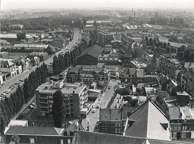 Vue aérienne du quai de Beauvais, de la rue La Fontaine et de la rue des Chauffours