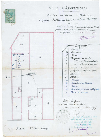 Entreprise Jules Martin : dossier d'installation classée.