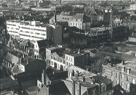 Vue aérienne de la construction de la maison de cure