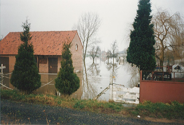 Crue de la Lys, inondation d'une maison