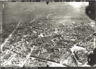 Vue aérienne de la ville en ruines