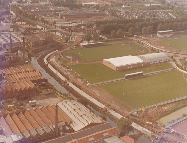 Vue aérienne du complexe sportif Léo Lagrange