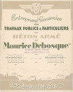 Entreprises Maurice Debosque : catalogue des références.