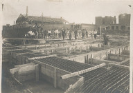 Chantier de construction de la brasserie malterie Motte-Cordonnier