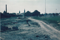 Travaux de comblement de la Lys au niveau du complexe sportif