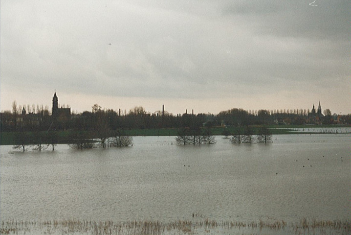 Inondations entre Houplines et Armentières