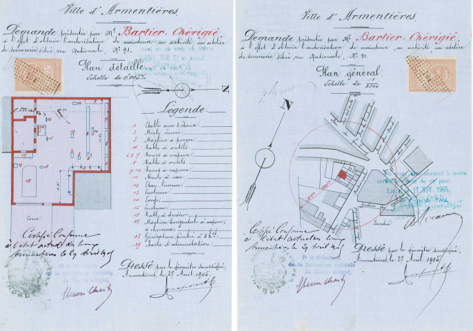 Entreprise Bartier-Chérigié : dossier d'installation classée.