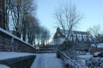 Parking du quai de Beauvais sous la neige